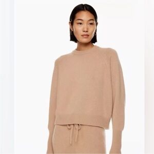 Aritzia The Group Babaton Cashmere Sweater in Taupe